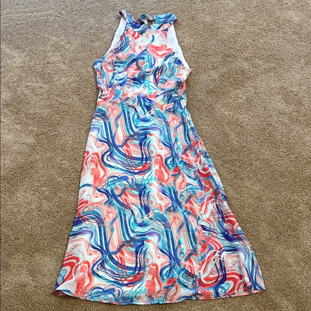 Tahari Multicolor Backless Dress